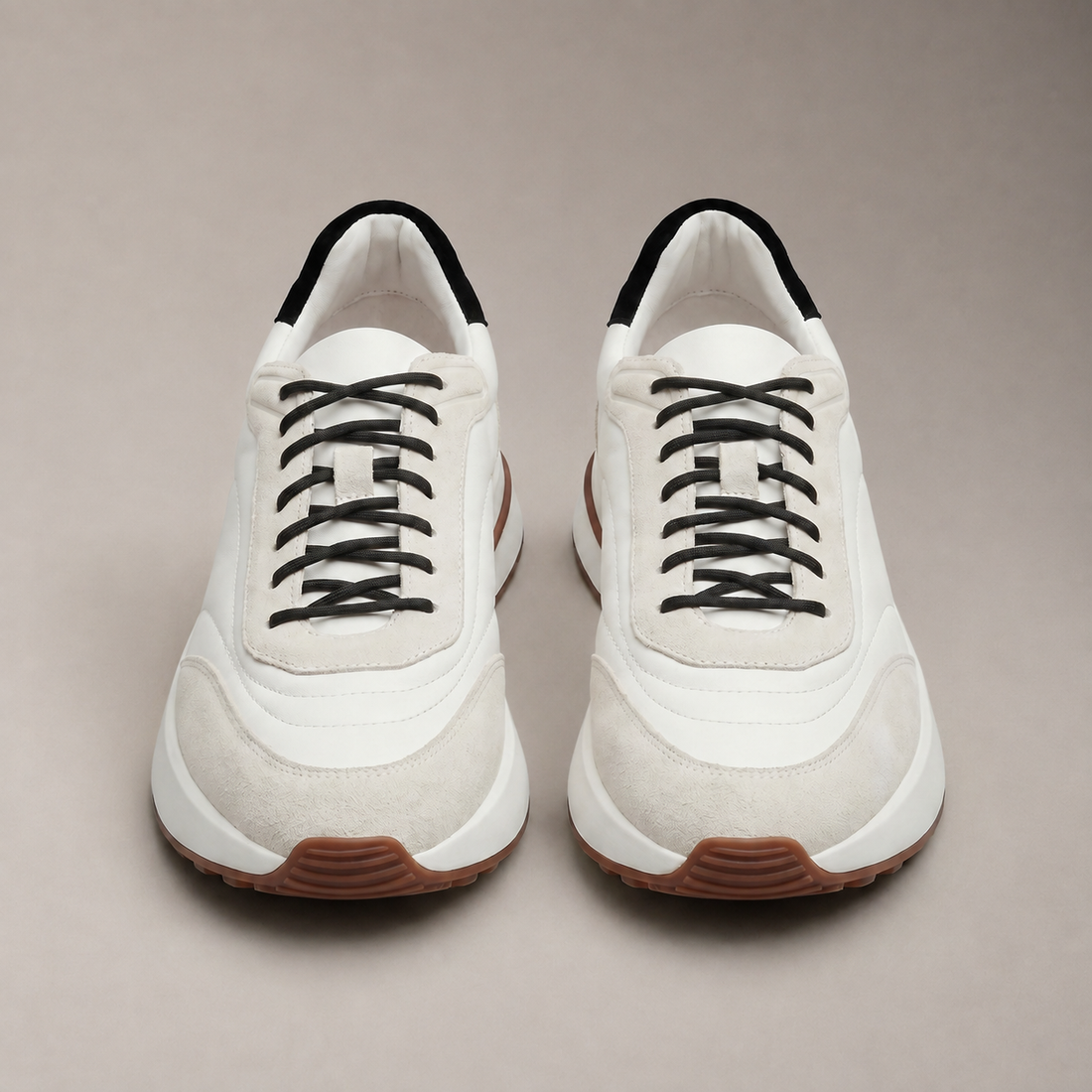 Men's Suede and Nylon Panel Trainers