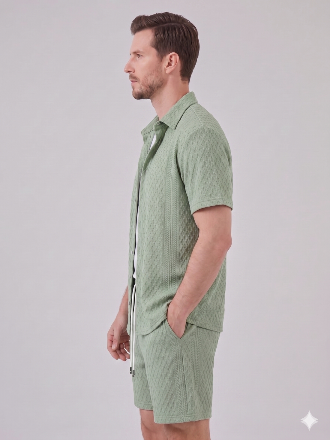 Men's Summer Waffle Outfit Set