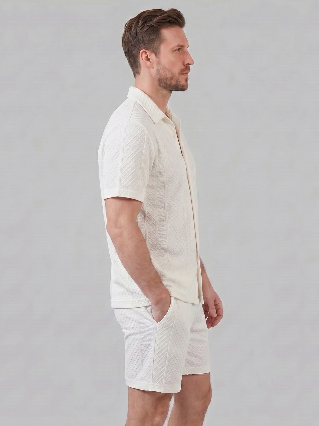 Men's Summer Waffle Outfit Set