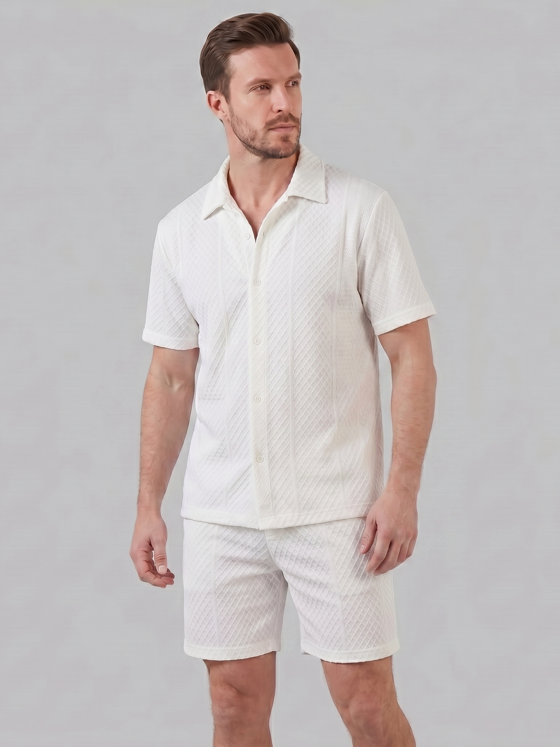 Men's Summer Waffle Outfit Set