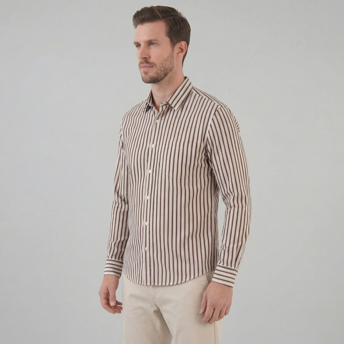 Men's Tailored Fit Striped Shirt