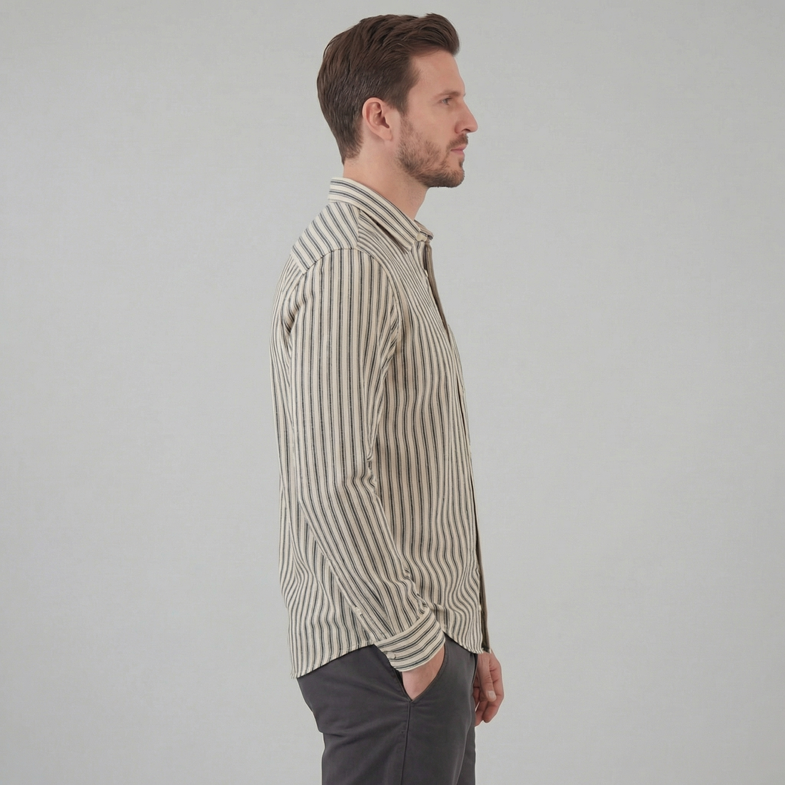 Men's Tailored Fit Striped Shirt