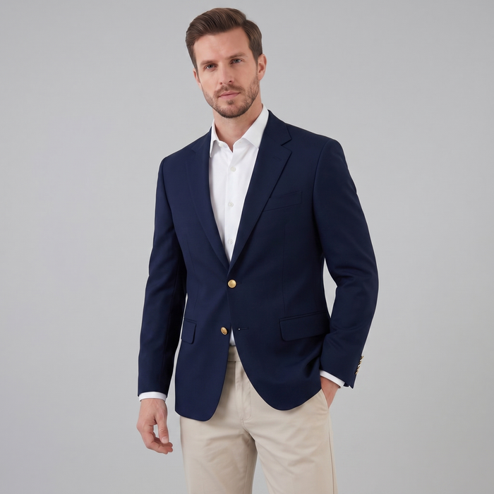 Men's Tailored Grey Blazer Jacket for Formal Occasions