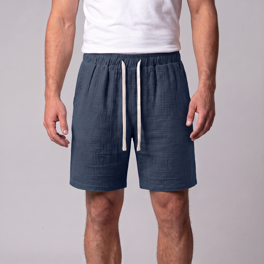 Men's Textured Drawstring Shorts