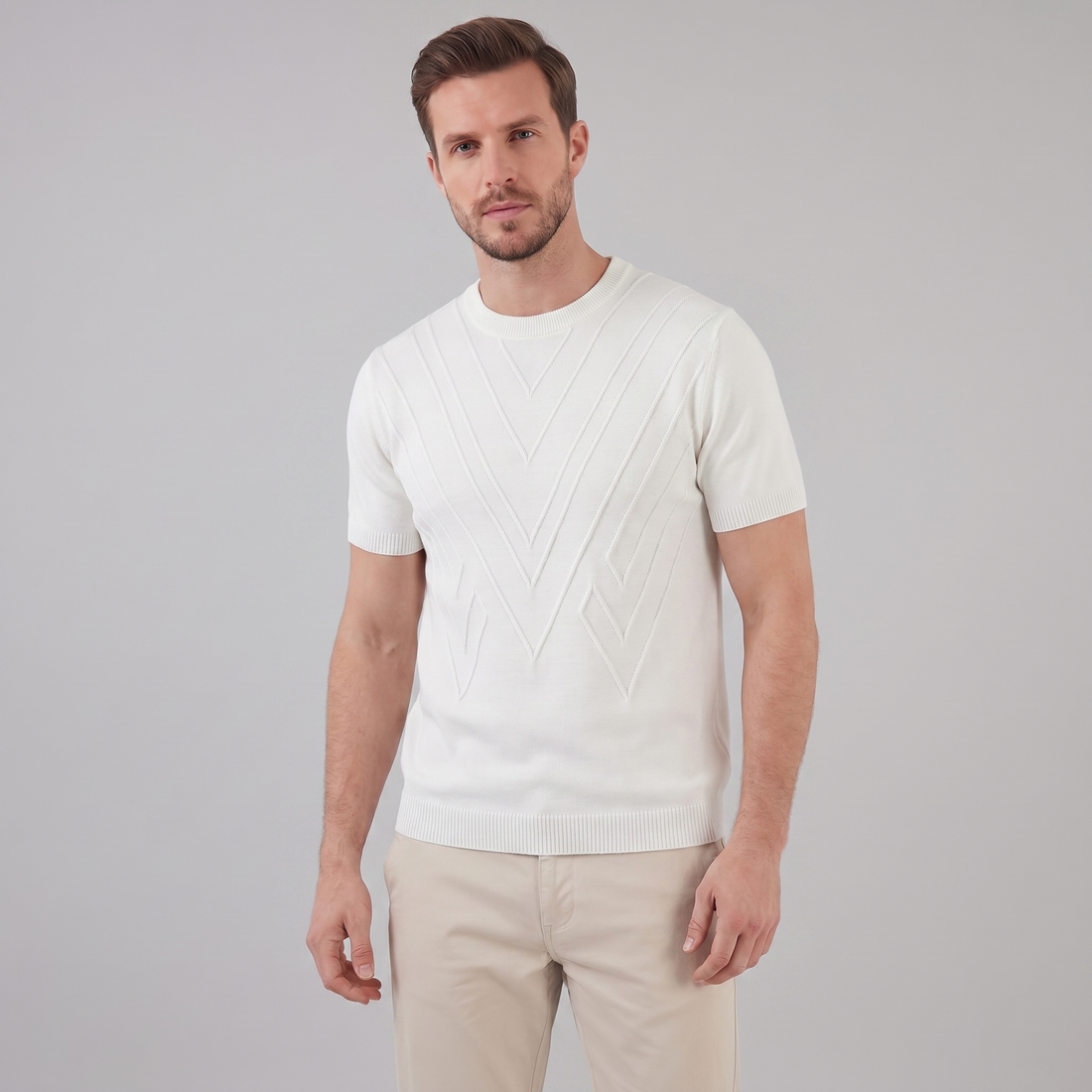 Men's Textured Knit T-Shirt