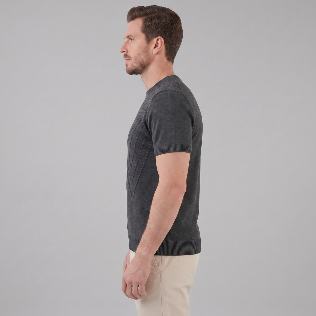 Men's Textured Knit T-Shirt