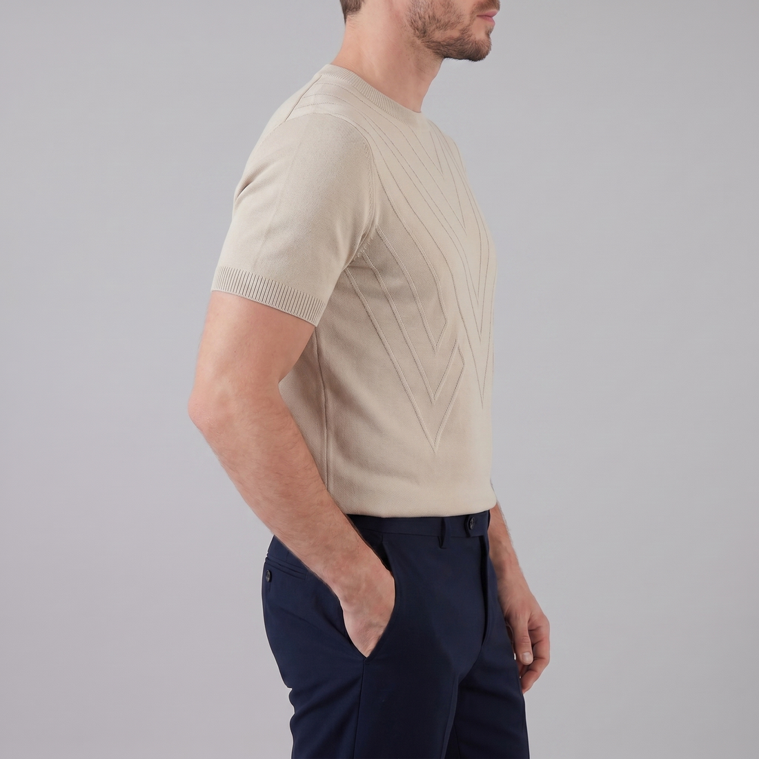 Men's Textured Knit T-Shirt