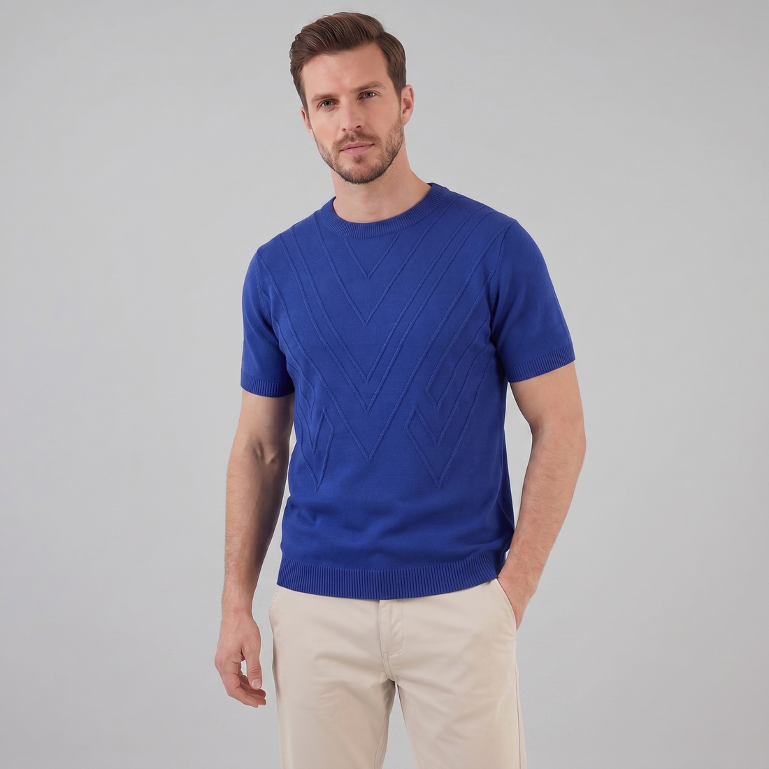 Men's Textured Knit T-Shirt