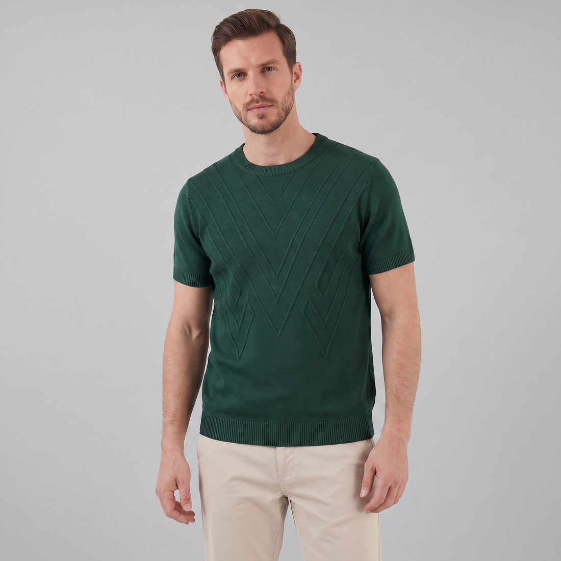 Men's Textured Knit T-Shirt