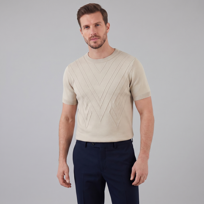 Men's Textured Knit T-Shirt