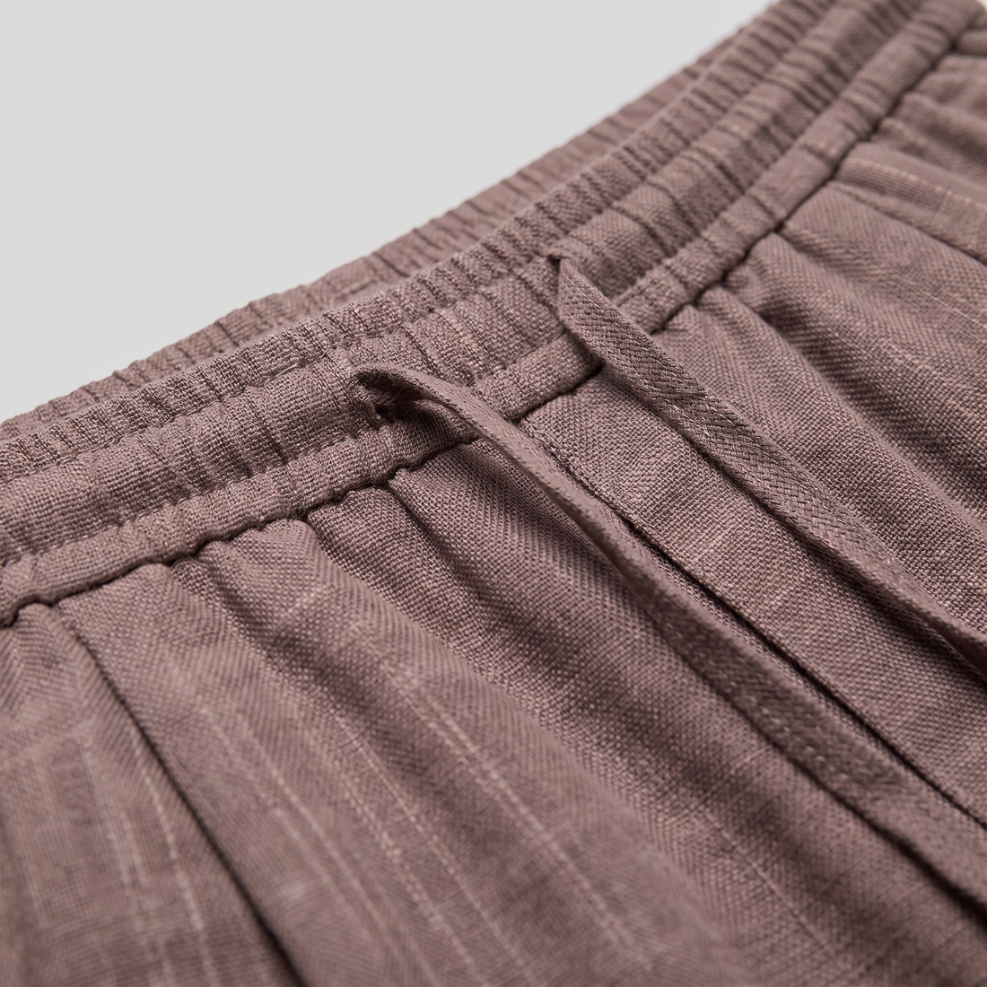 Men's Textured Polyester Drawstring Shorts