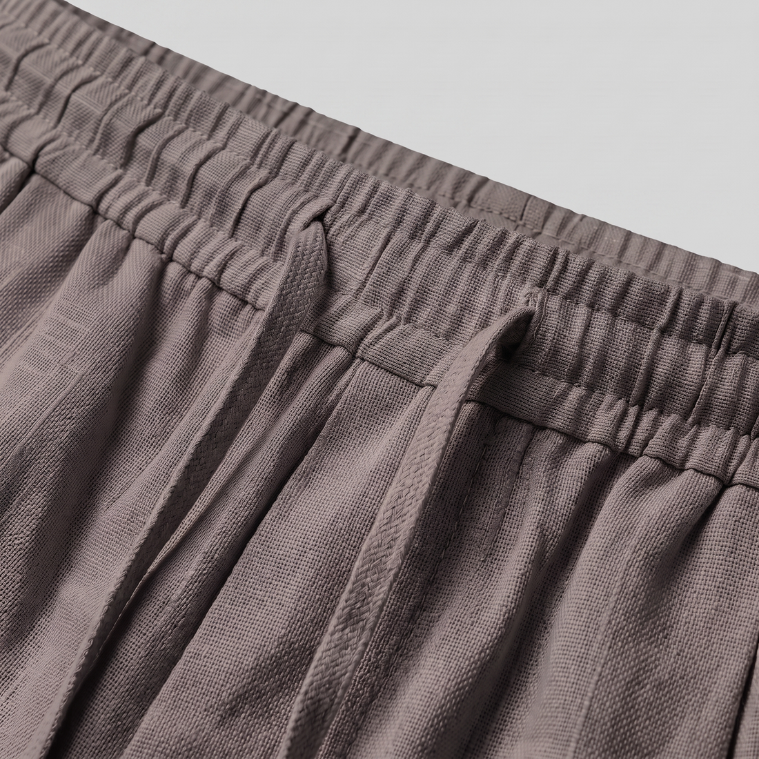 Men's Textured Polyester Drawstring Shorts