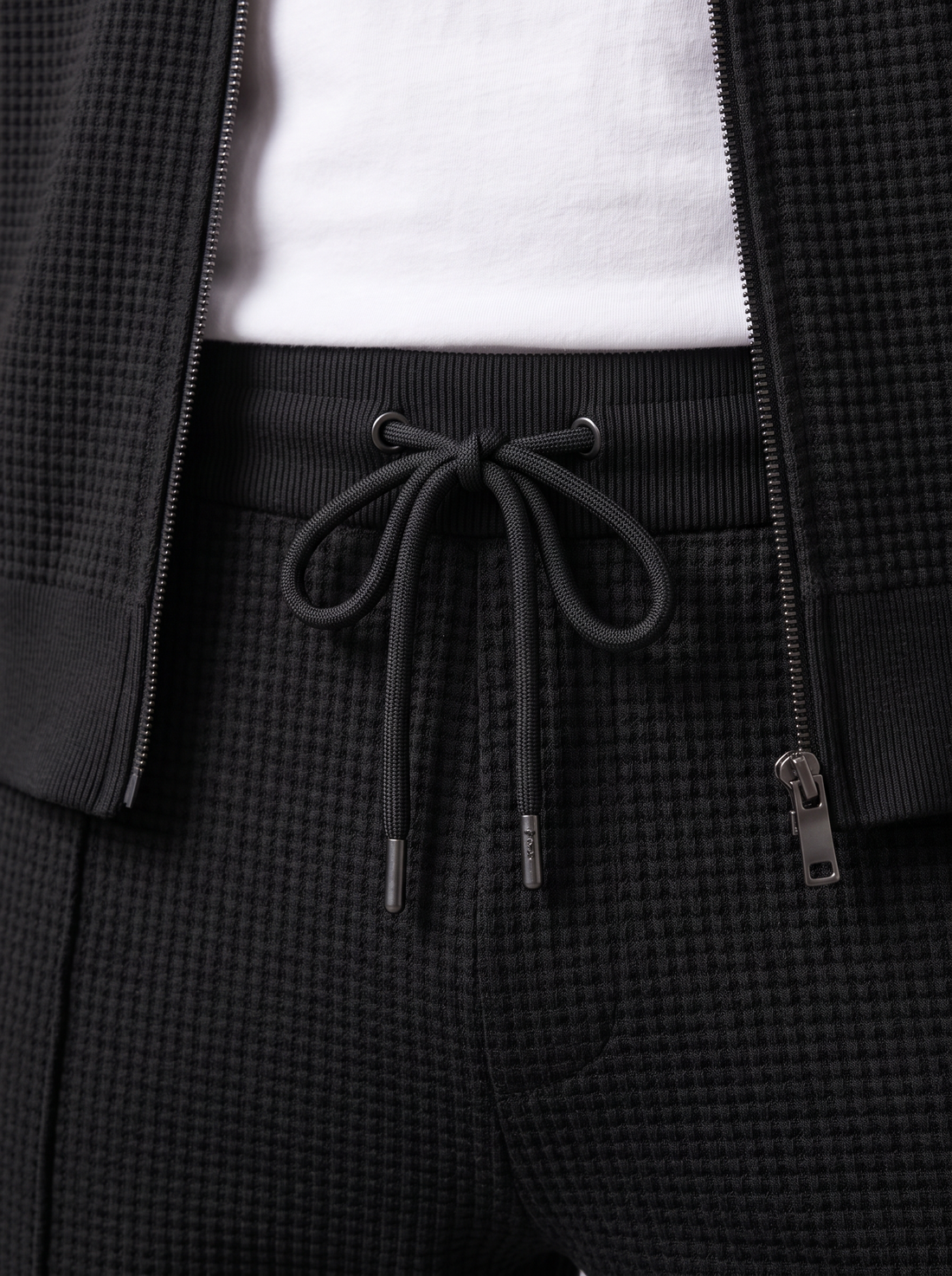 Men's Textured Zip Jacket Trouser Set
