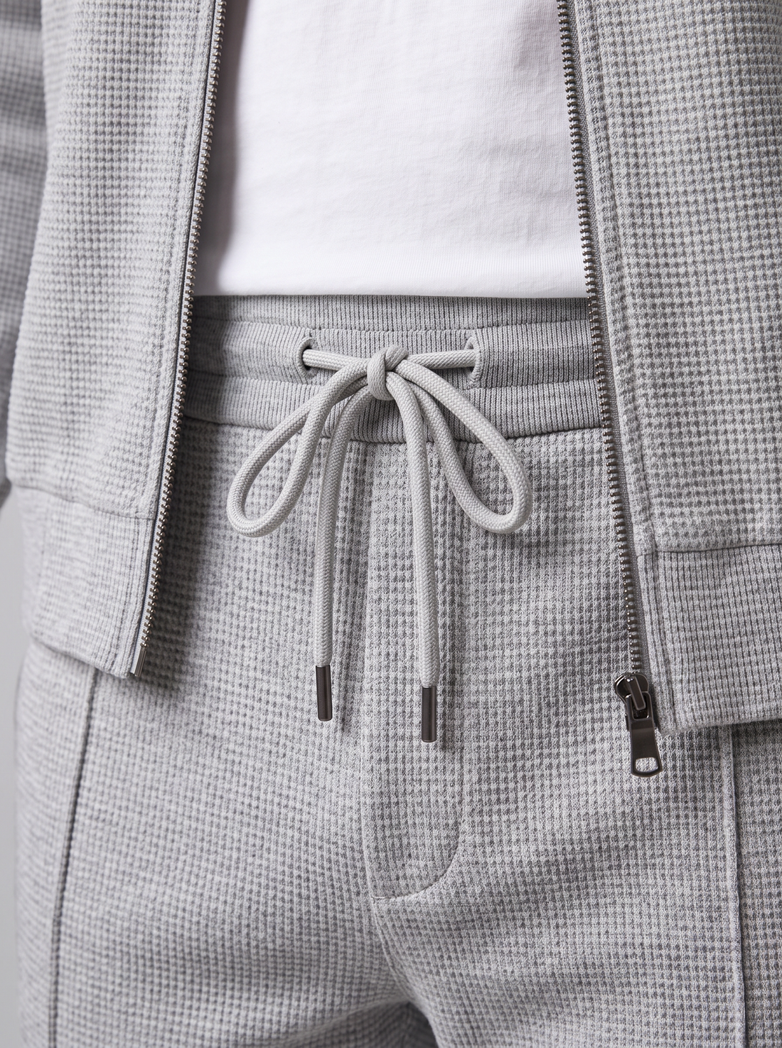 Men's Textured Zip Jacket Trouser Set