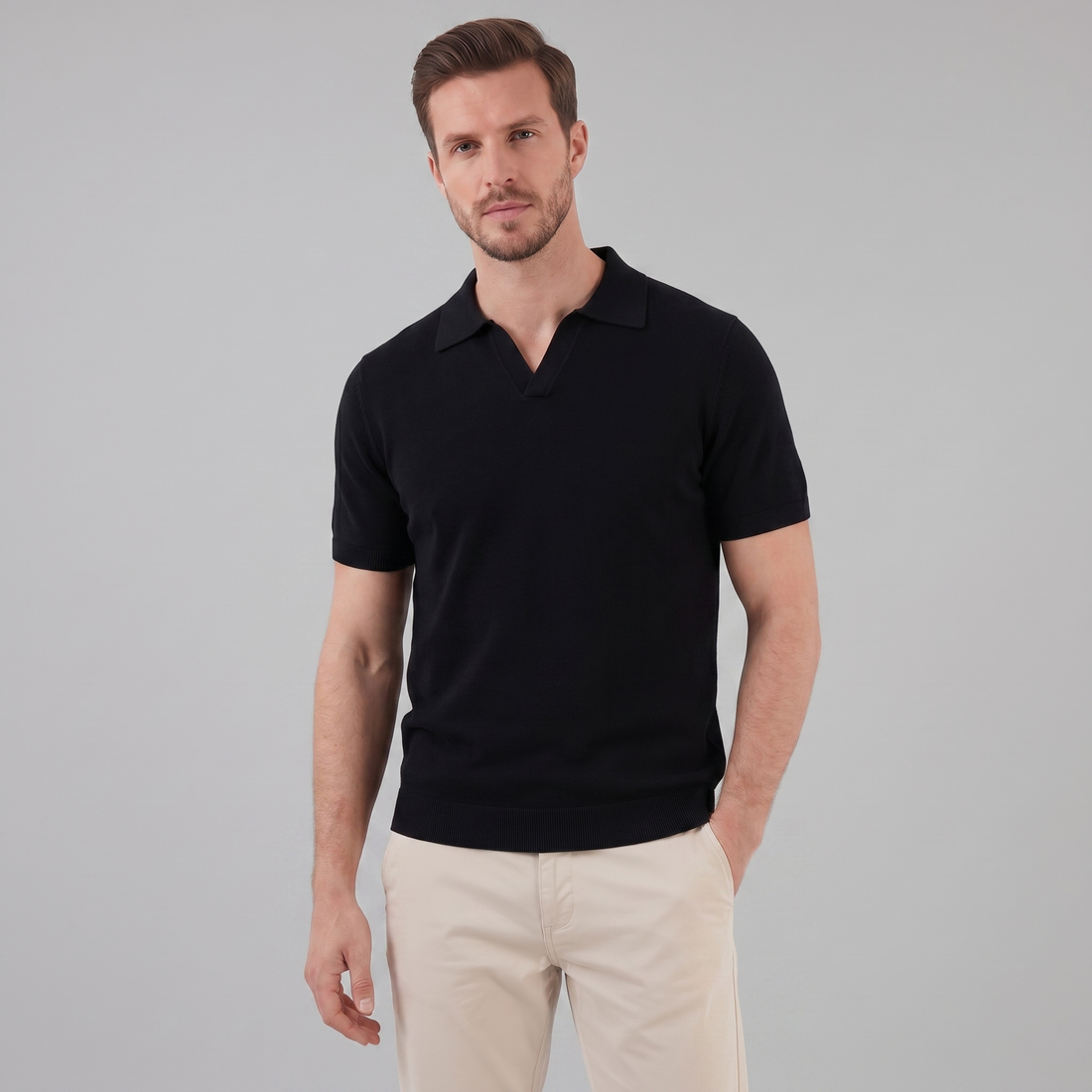 Men's V-Neck Summer Polo