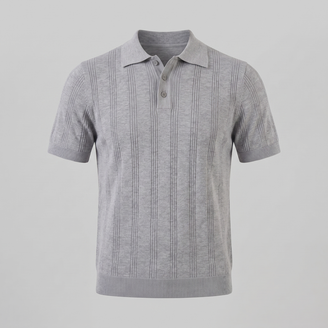 Men's Vertical Stripe Knit Polo