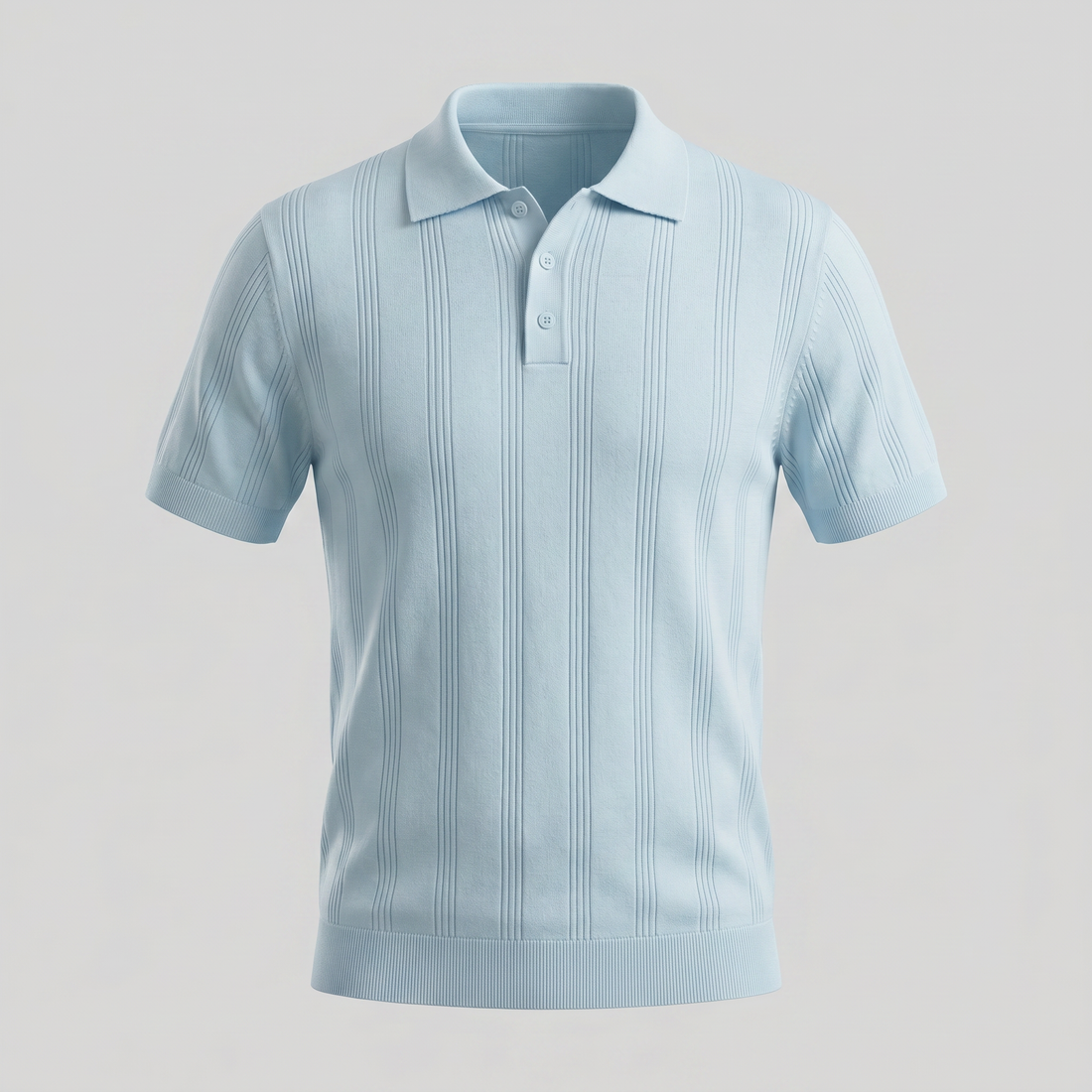 Men's Vertical Stripe Knit Polo