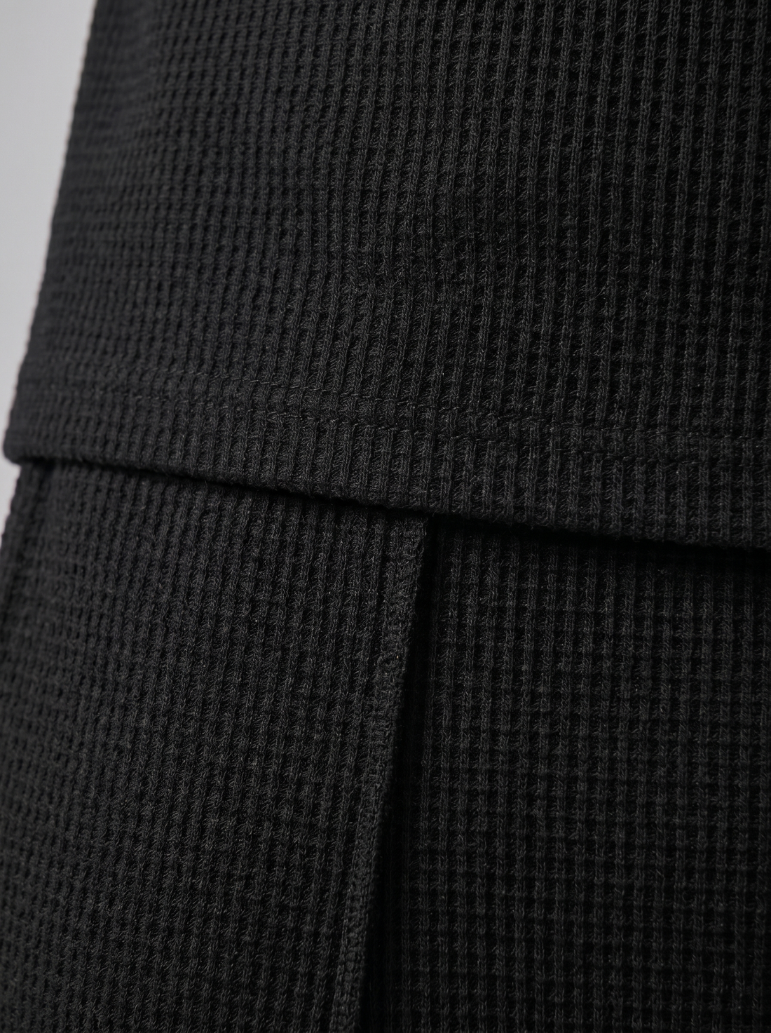 Men's Waffle Knit Polo and Shorts Set