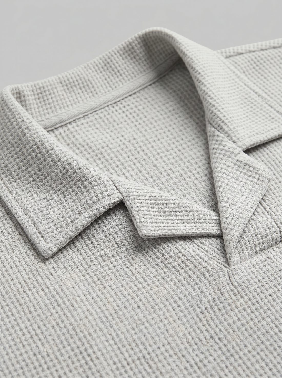 Men's Waffle Knit Polo and Shorts Set