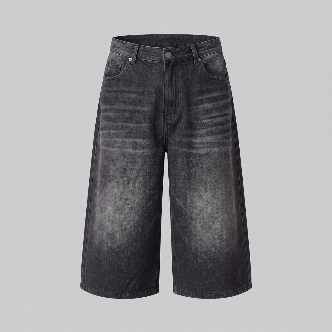 Men's Wide Leg Denim Shorts