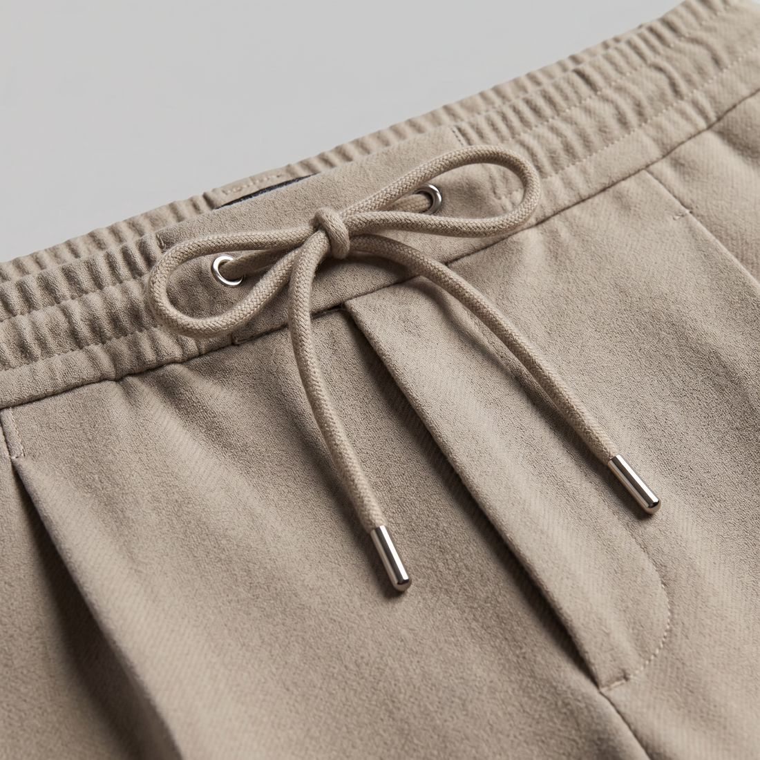 Men's Wide Leg Trousers with Drawstring