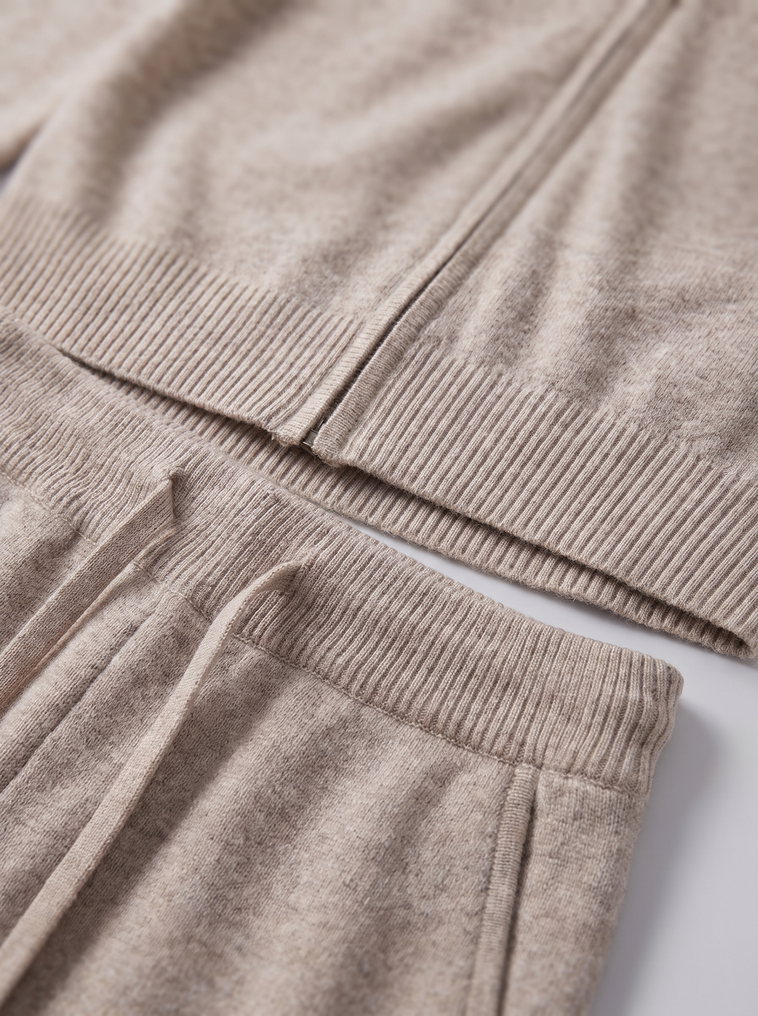 Men's Wool Knit Zip Cardigan and Trouser Co-ord Set
