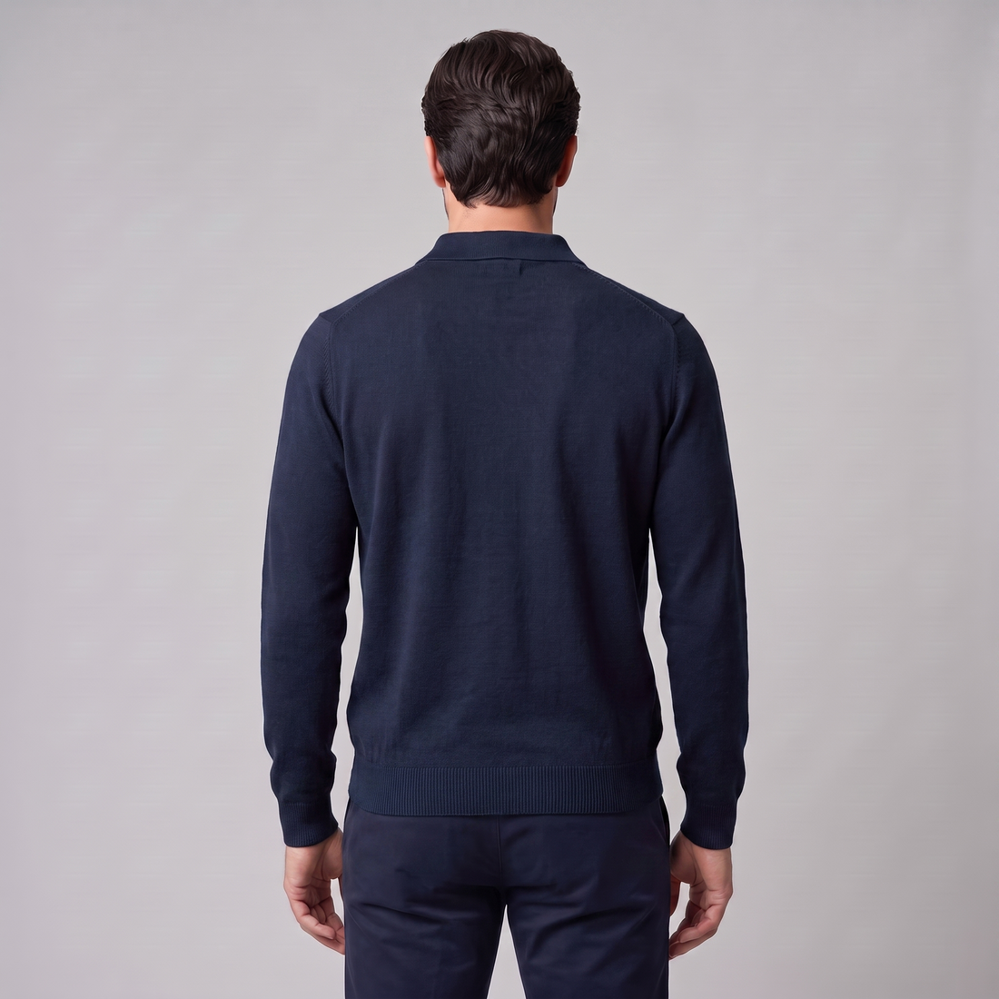 Men's Wool Polo Sweater