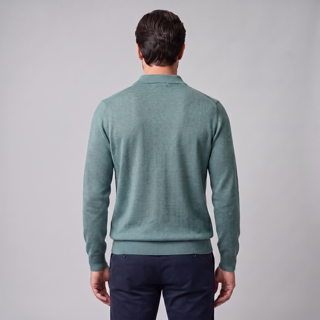 Men's Wool Polo Sweater