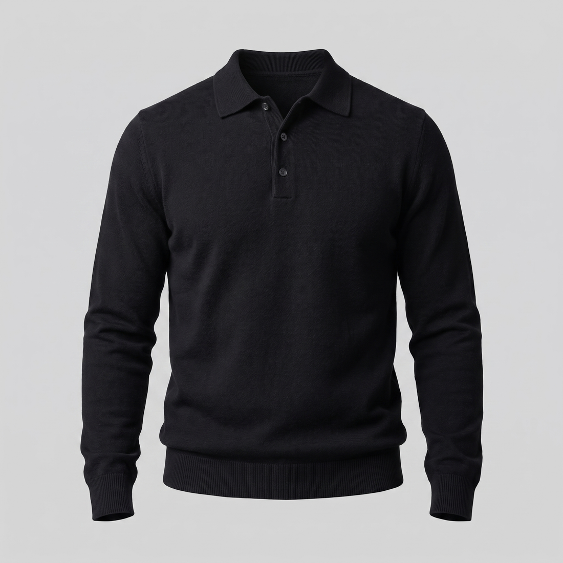 Men's Wool Polo Sweater