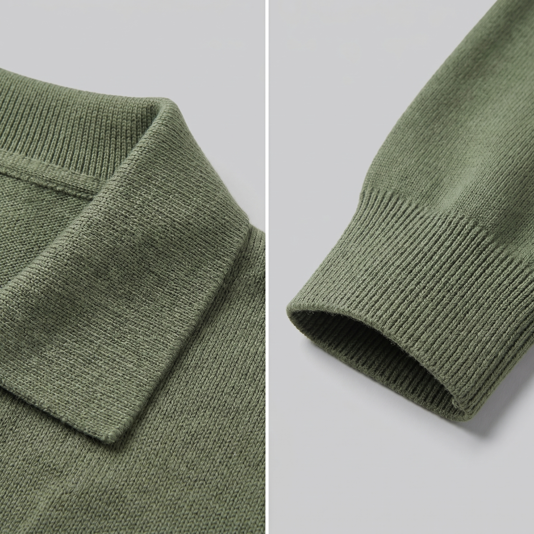 Men's Wool V-Neck Polo