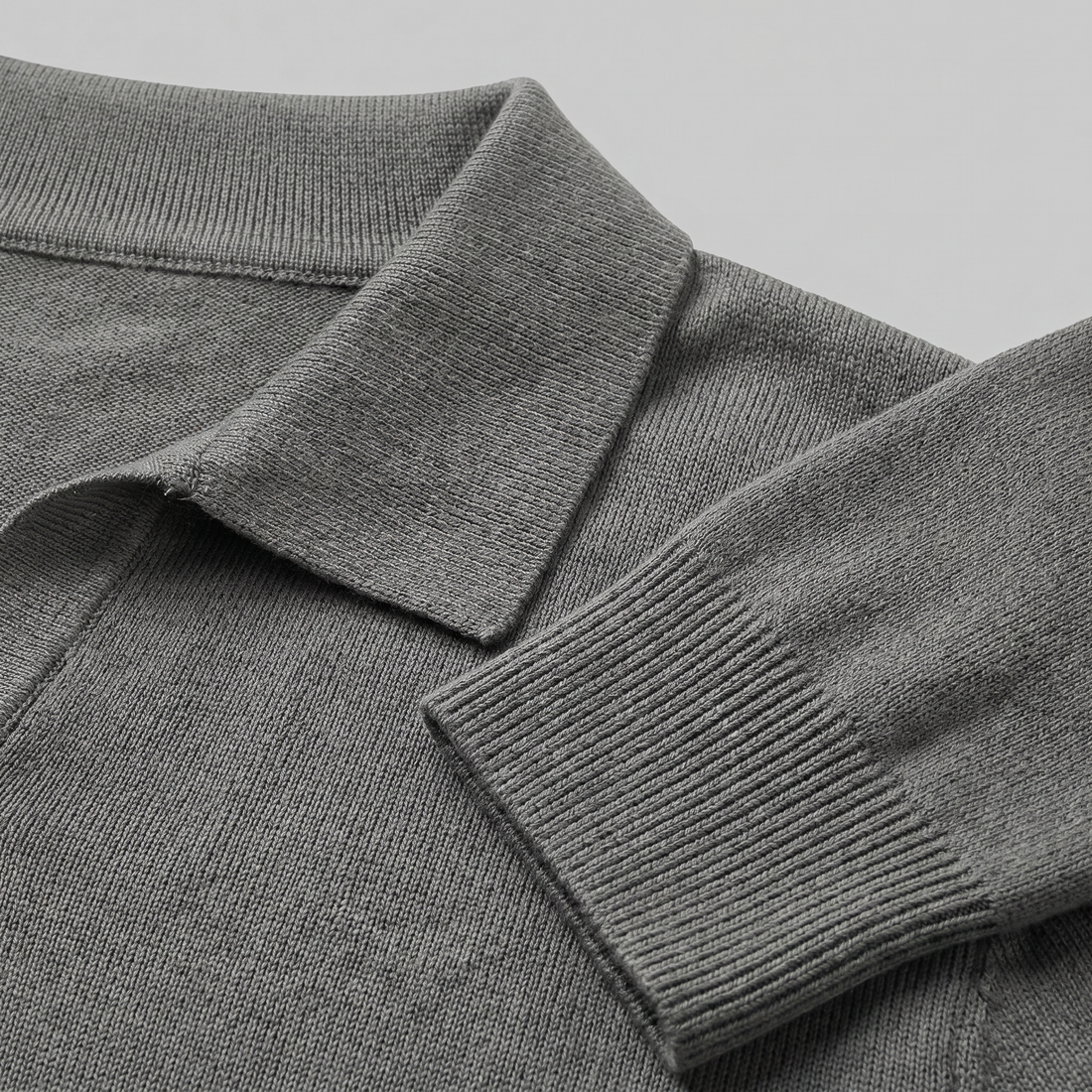 Men's Wool V-Neck Polo