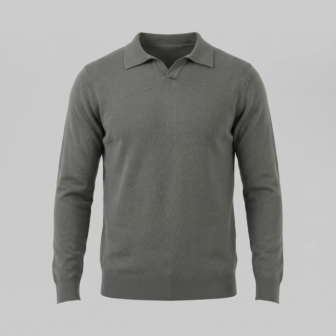Men's Wool V-Neck Polo