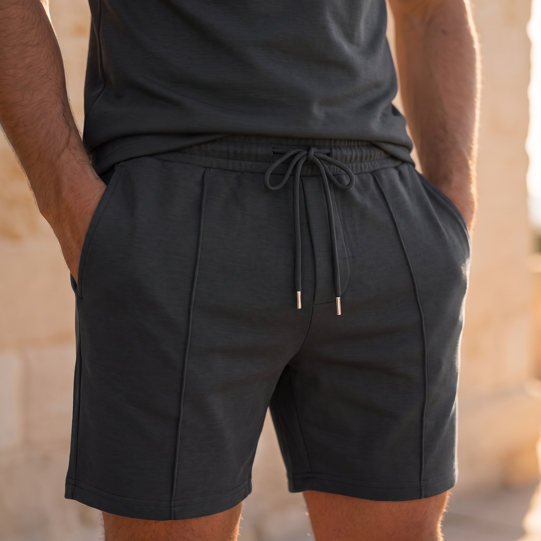 Men's Zip Polo and Shorts Co-ord Set